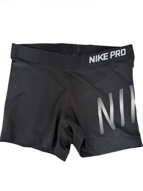 Nike Pro Black Women's Bike Shorts with Branded Waistband